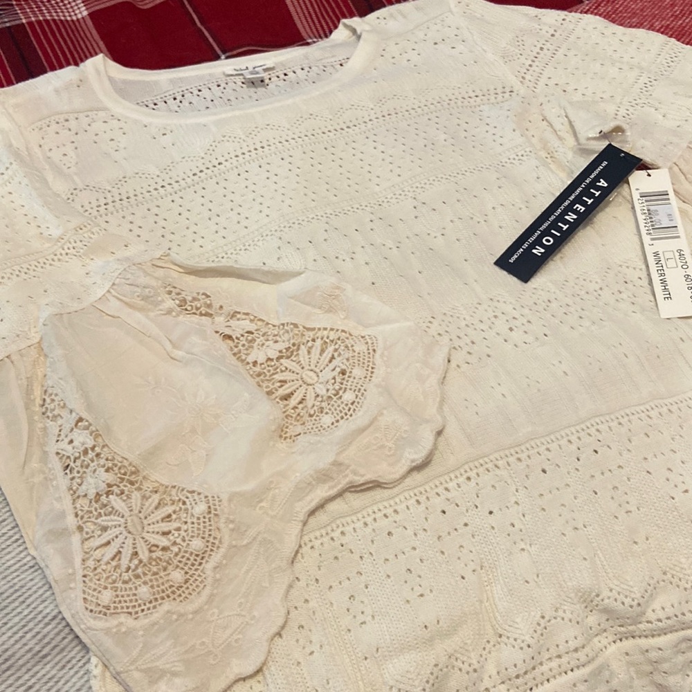 Cream bell sleeve sweater
